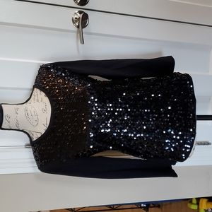 J Crew Black sequin tee